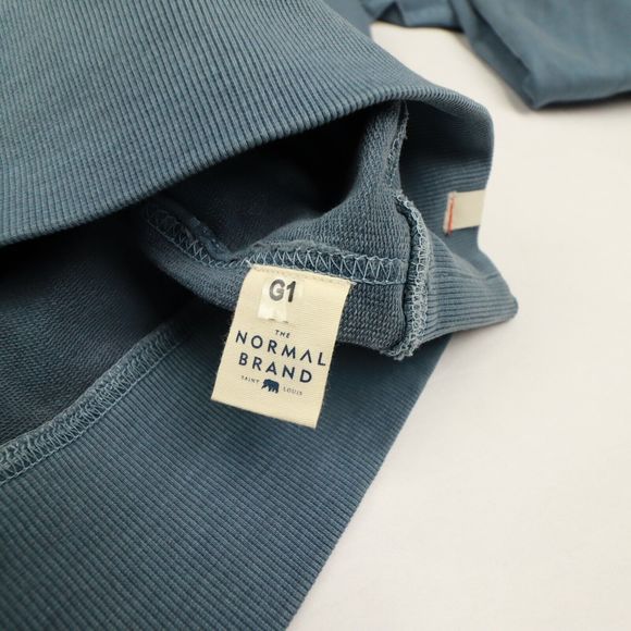 The Normal Brand Long Sleeve Men's Overshirt Blue Pullover Shirt Size XXL - Picture 7 of 9